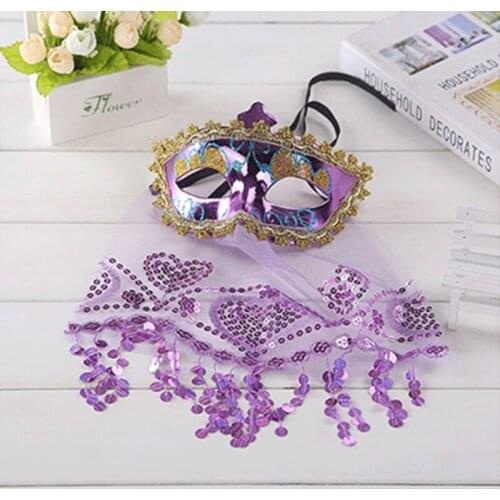 Ladies Dancing Folk Style Mask Veil Dance Mask Venetian Mystery Carnival Party Eye Mask Carnival Fancy Dress Costume Party Decor