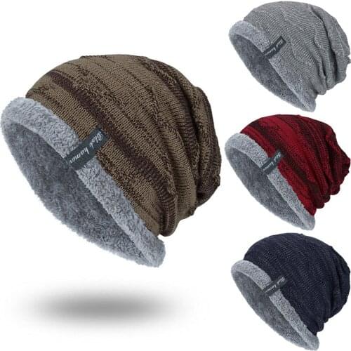 Winter Hat Men Beanies for Men Caps Fluffy Thick Kalpak Male Mens Winter Caps Skullies Bonnet Homme Hiver