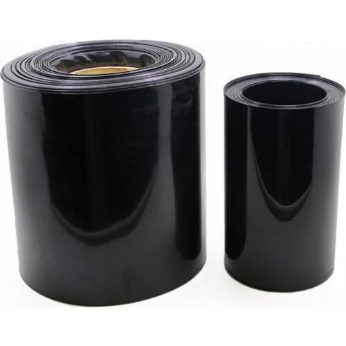 1KG 29.5mm~180mm flat width Black color PVC heat shrinkable tube for 18650 26650 battery