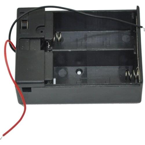 10PCS Plastic Shell 2 Cell C Batteries Holder W Cover Switch for 2 x 1.5V C Battery with cover and switch