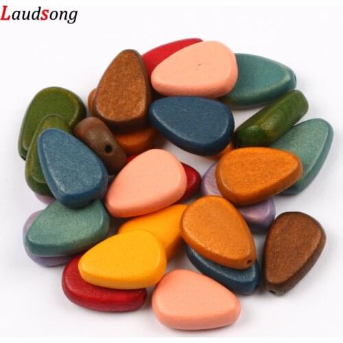 10pcs High Quality Natural Wood Beads 18x12MM Multicolor Oval Loose Beads For Jewelry Making DIY Bracelet Accessories