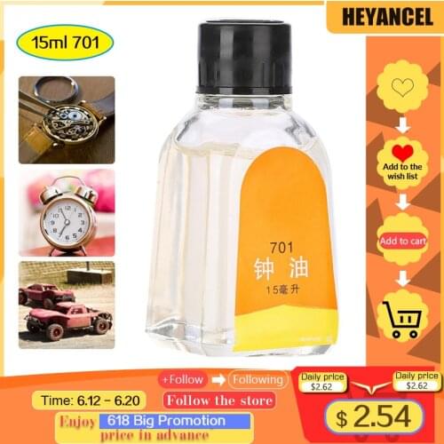 15ml 701 Watch Oil for Pocket Watch All Watches Lubricating Clock Lubricant Oil Cleaning Watch Tool Accessories for Watchmaker
