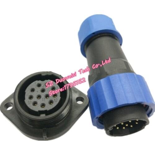 2pcs/lot Waterproof air plug socket 20mm plug diameter 9 pin12 pin DWS-20