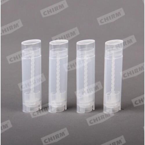 300pcs/lot 4.5g Clear Oval Lip Balm Tube 0.15oz white & Matte Transparent Deodorant Container Lotion Bar Twist Empty lipstick#36