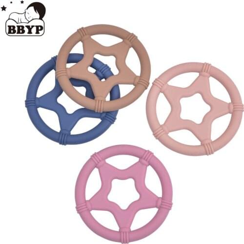 5pcs BPA Free Star Silicone Baby Teether Rodent Baby Teething Toys Chewable Baby Products Nursing Gifts