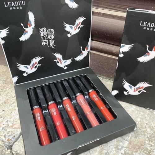 5Pcs/set Matte Tint Lipstick Moisturizing Nourishing Waterproof Long Lasting Lip Gloss Set Makeup Easy To Wear Cosmetic TSLM2