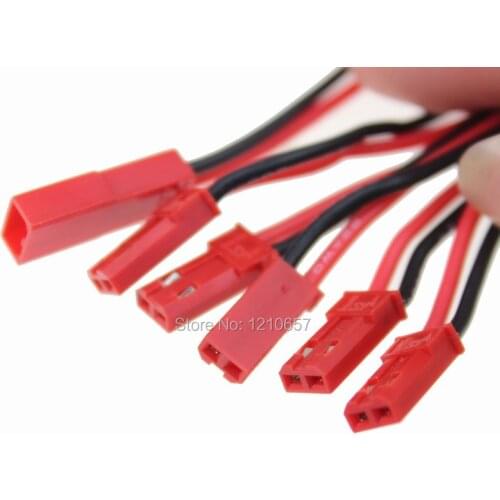 5 Pieces lot JST Plug 1 Female to 5 Male Expansion Adapter Wire for Multi copter LED line lipo