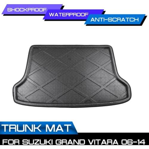 Car Floor Mat Carpet For Suzuki Grand Vitara 2006 2007 2008 2009 2010-2014 Rear Trunk Anti-mud Cover