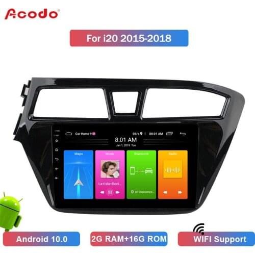 ACODO 2G RAM+16G ROM Android 10.0 Car Radio Multimedia Player For Hyundai I20 2015-2018 Navigation GPS 2 din