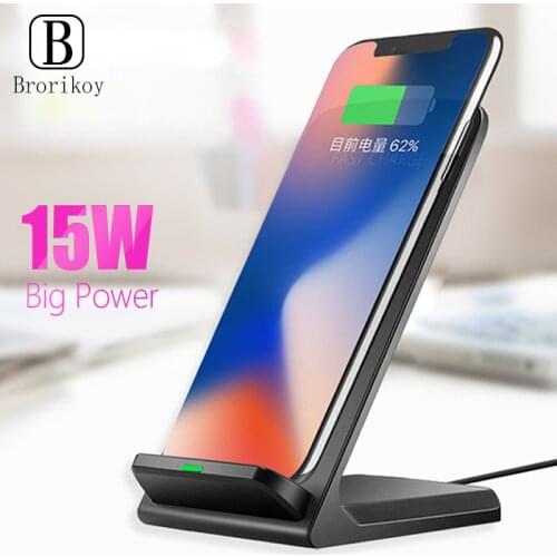 15W Quick Qi Wireless Charger For iPhone 11 Pro X XS XR 8 Samsung S9 S10 S20 Xiaomi HUAWEI QC 3.0 Fast Charging Stand