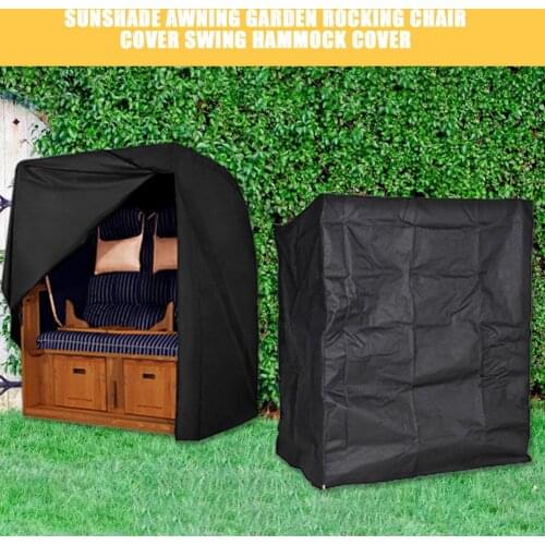Sunshade Awning Garden Rocking Chair Cover Outdoor Garden Anti-UV Waterproof Beach Rocking Chair Swing Hammock Dustproof Cover