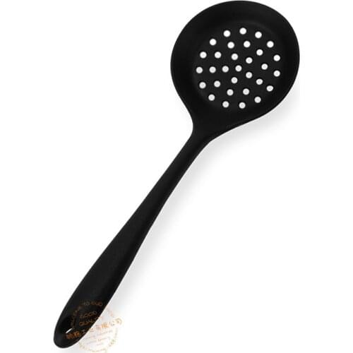 Food Grade Silicone Long-handled Rice Soup Spoon Kitchen Silicone Spoon Flatware Utensils Accessories Solid Color Kids Spoon