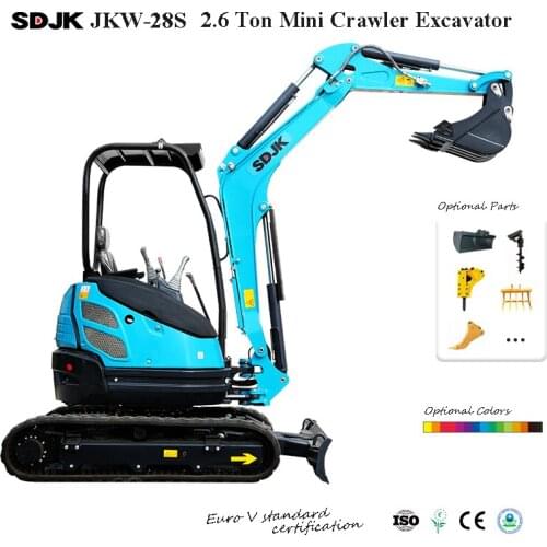 JKW-28S Mini Excavator Farm Garden China Cheap 2 Ton 3 Ton New Small Digger With Attachments for Sale