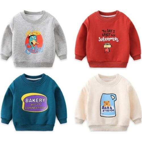 Emmababy Free Shipping Kid boys long sleeve Sweater kids n cartoon Thick Warm boys girls Spring sweatershirts