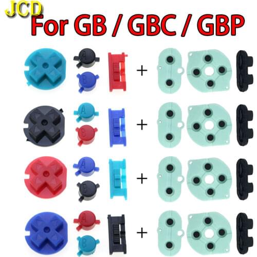 JCD 1Set For Nintendo Game Boy Color Pocket Silicone Rubber Pad Conductive Button For GB GBC GBP Power On Off D Pads AB Buttons