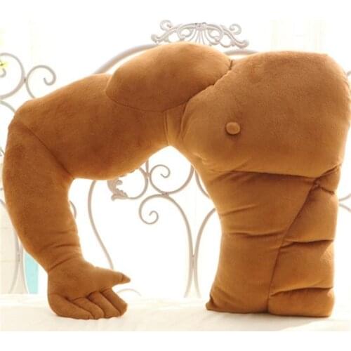 Creative Plush Toy Boyfriend Arm Shape Muscle Plush Pillow Cushion Funny Girl Gift Nap Pillow Wholesale