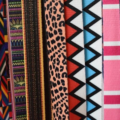 50 yards Width 25mm webbing 10 colors printed webbing ribbon luggage belt strap rope dog pet collar leash harness