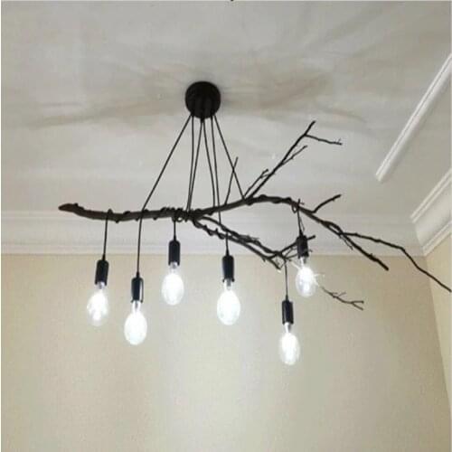 Black Spider Chandelier Lighting For Shopping mall Kitchen Dining room loft Vingtae chandeliers Cafe Bar Clothing Hanging Light