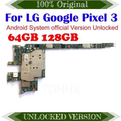 For LG Google Pixel 3 Logic Boards Original Unlocked 64GB 128GB for LG Google Pixel3 Motherboard Complete Motherboard