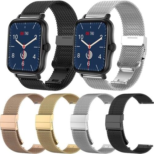 Metal mesh belt Strap For COLMI P8 Plus Band P12 V23 Land 2S Stainless Steel Wristband bracelet Watchband Replace Accessories