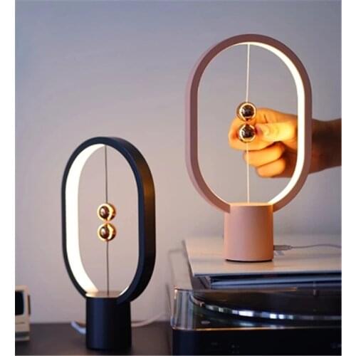 Mini Balance Light Creative Magnetic LED Night Light Levitation Balance Lamp USB Bedside Night Lamp Decorative light For Bedroom