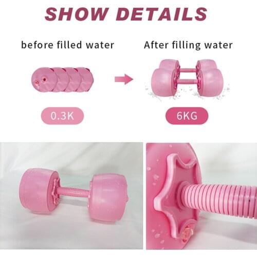 6kg Water Filled Dumbbells for Lady Portable Lightweight Dumbbell Adjustable Weights for Home Office Travel gym equipment