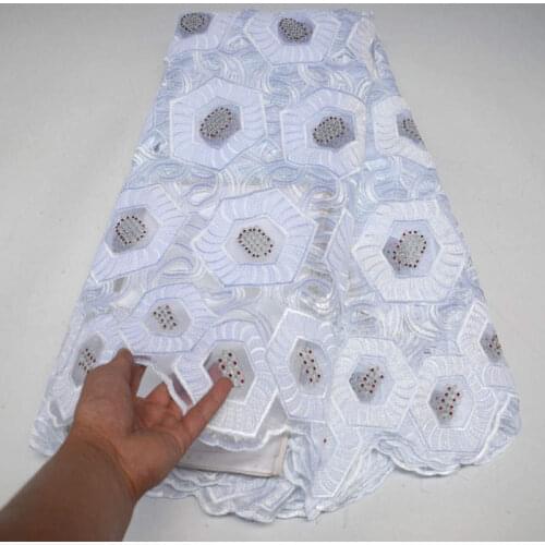 Nigerian Organza Lace Fabris High Quality African Lace Fabrics for Wedding Dresses French Tulle Mesh Lace with Rhinestones ZSD02