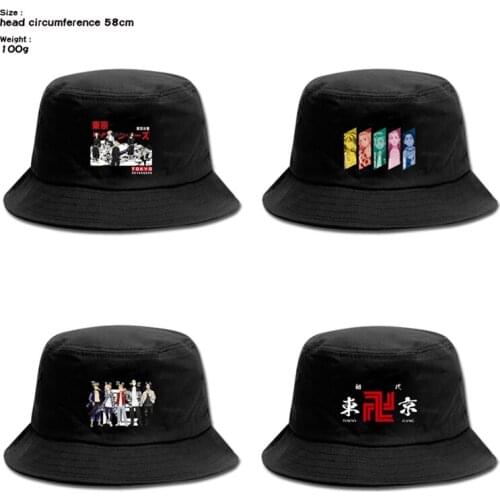 Tokyo Revengers Unisex Bucket Hat Candy Color Sunscreen Hat Outdoor Travel Cycling Caps Fishermen Hats Hip Hop Panama Cap