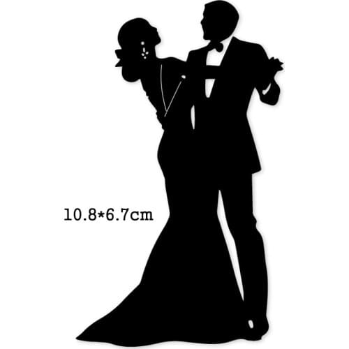 Couple Wedding Dies Metal Cutting Dies Scrapbook Paper Decor Craft Knife Mould Blade Punch Stencils Dies Cut Couple Dancing 2020