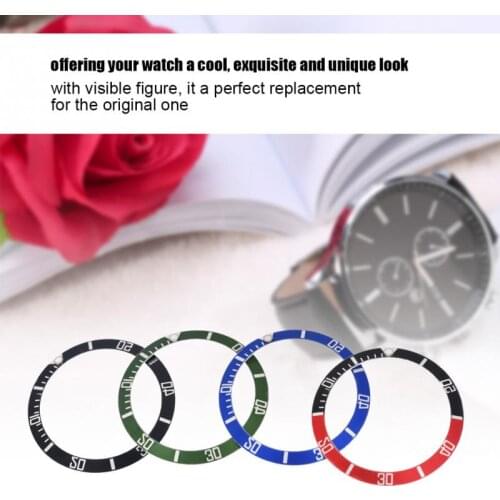 4 Colors 37.5mm Watch Wristwatch Plastic Material Loop Bezel Insert Ring Replacement Part in Repair Tools and Kit Jewelry Bezel