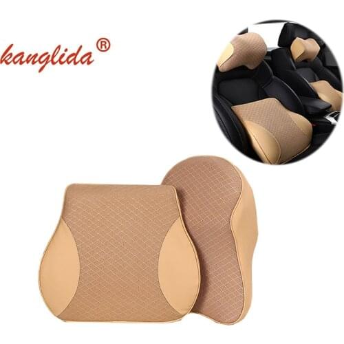 KANGLIDA 3D Memory Foam Car Neck Pillow Car Seat Back Lumbar Support Headrest Neck Pillow For Chairs Seat Back Rest Lumbar