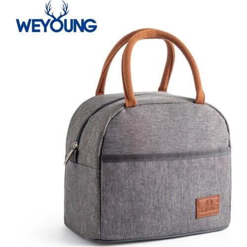 Simple and Stylish Woman Men Cooler Insulated Thermo Lunch Box Bento Bag Food bag Picnic Bag