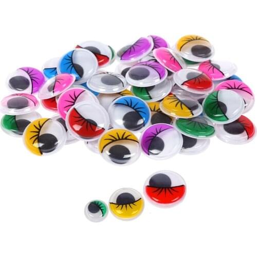 Multicolor Eyelash Eye Activities Moving Eyeball Children Handmade Doll Toy Accessories Sewing DIY Scrapbooking Craft Supplies