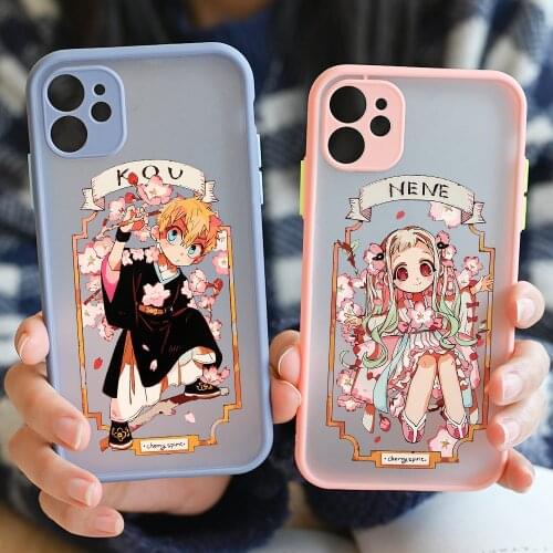 Japan Toilet Bound Hanako Kun Case for iPhone 12 Mini 11 Pro X XS XR MAX 7 8 Plus SE 2020 Cute Cartoons Silicone Phone Cover