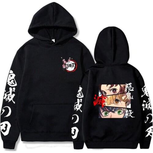 Demon Slayer Hoody Anime Long Sleeve Streetwear Tops Harajuku Men/women Unisex Sport Sweatshirt