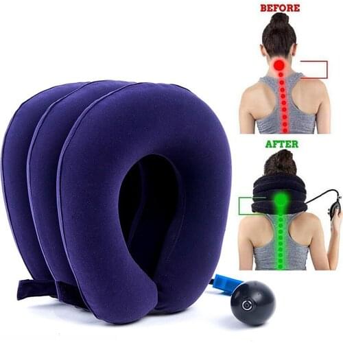 U Shape New Neck Inflatable Cervical Traction Device Head Back Shoulder Neck Pain Headache Health Care Massage Device Hot Sell