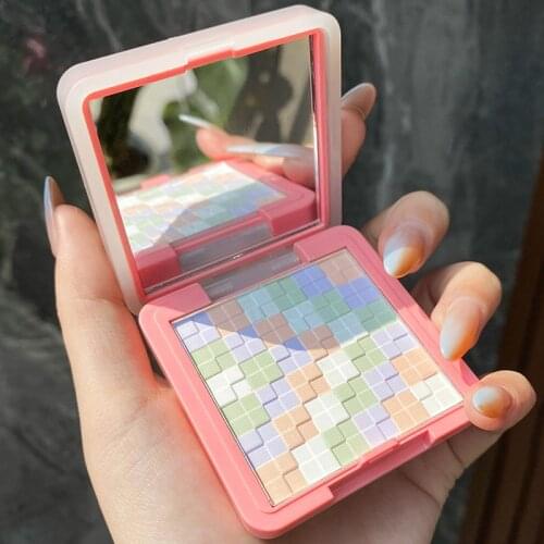 4 Colors Waterproof Mineral Face Pressed Powder Oil Control Natural Foundation Powder Smooth Finish Concealer Setting Powder