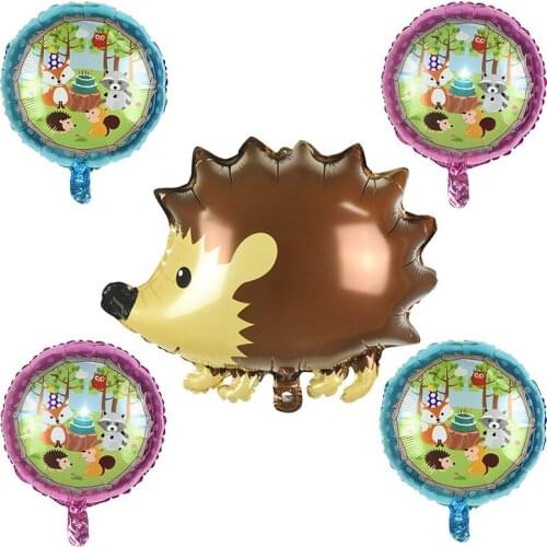 1pc Large Animals Foil Balloons Hedgehog Squirrel Fox Globos Jungle Theme Birthday Party Decoration Kids Baby Shower Deco