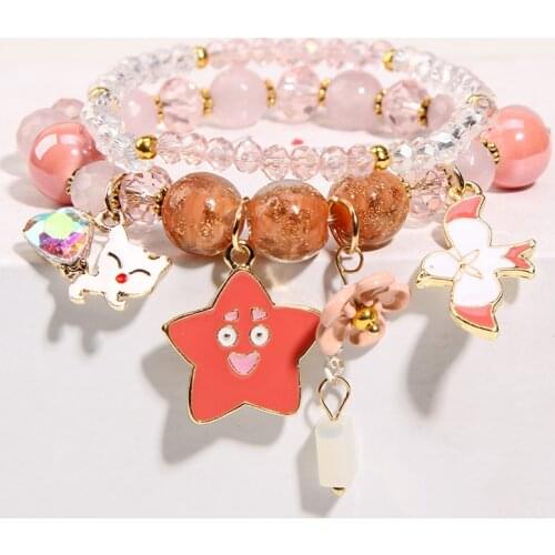 Korean version of the simple girl carriage flower fresh shell swan ocean wind dolphin shell sweet little bee bracelet for women