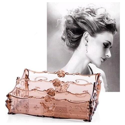 1PC Makeup Organizer for Cosmetics Storage Box Rack Make Up Transparent Boxes Lipstick Nail Polish Brush Holder OK 0673