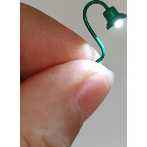 5 Pcs Ho Scale Classic Wall Mount Gooseneck Lamps/street Lamp Model Making Railroad Park Lamps/train/railroad Layout