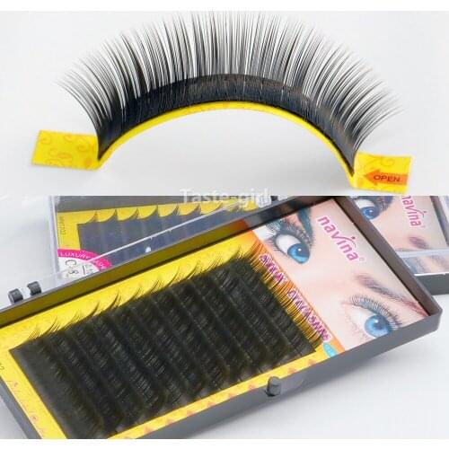 60 Boxes 0.1MM C curl professional makeup individual false eyelashes extension supplies tool silk fake eye lashes 8MM 10MM 12MM