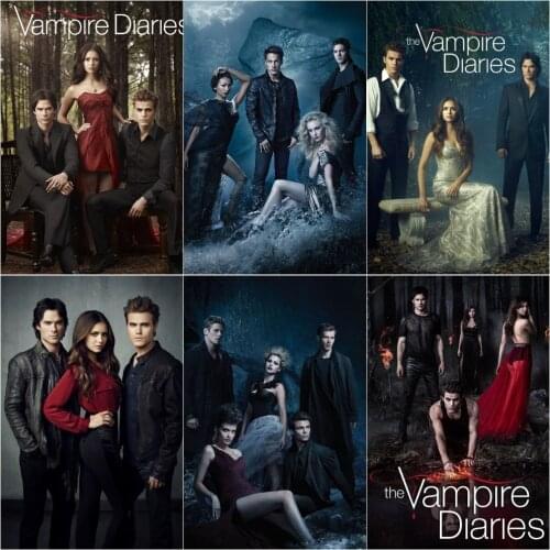 DIY Diamond Painting Film The Vampire Diaries Mosaic Picture Cross Stitch Kit Beads Girlfriend Gift Handmade Art Home Decoration