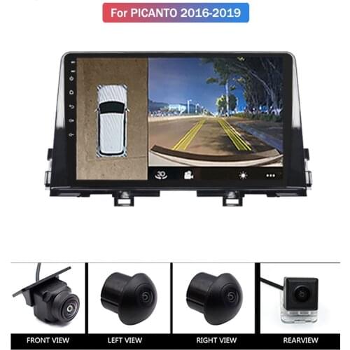 Car Android Gps Navigation Player For KIA PICANTO Morning Radio Multimedia And 360 panoramic imaging system combined into one