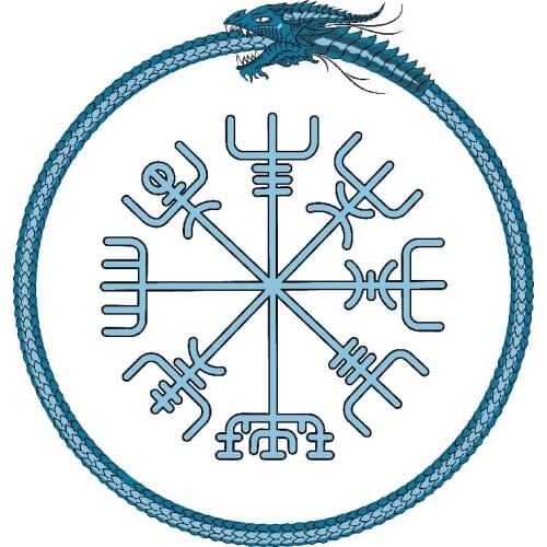 B0775# Self-adhesive Decal Viking Compass Vegvisir Symbol Car Sticker Waterproof Auto Decors on Bumper Rear Window Laptop