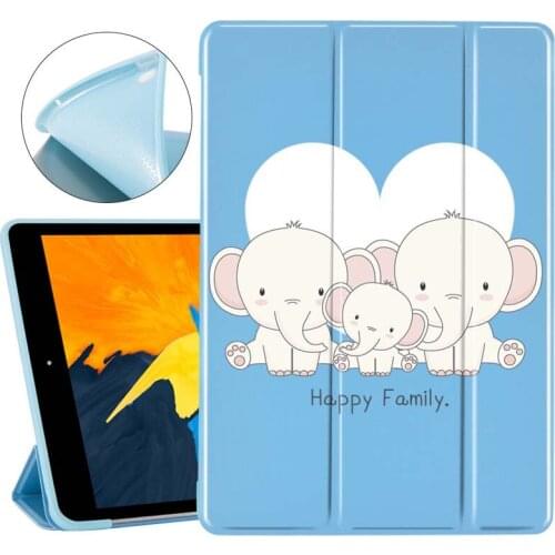 Elephant Pattern Tablet Case for Ipad Mini 2 3 4 Cover Auto Wake Up for Ipad Air 1 2 3 7th Generation 11 Pro 2018 2020