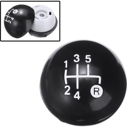 For Fiat 500 500c 2012-2013 1pc Car Auto 5 Speed Black PU Leather Gear Shift Knob 55344048 DIY Accessories Part