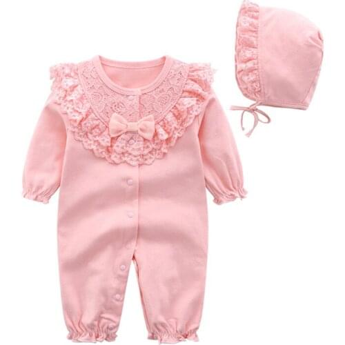 Baby Girl Rompers Fashion Lace Long Sleeve Bodysuits for Girl Kids Clothing Spring Autumn High Quality Toddler Kids One-Pieces