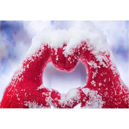 Full Square Drill 5D DIY Nice Red Gloves Love Embroidery Cross Stitch Rhinestone Diamond Painting Mosaic Decoration FC575