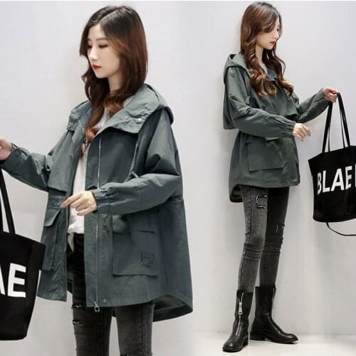 LIBIELIY Women's Hooded Trench Coats